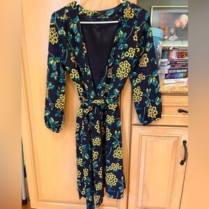 J.crew print wrap dress Size 2 Worn once dry cleaned